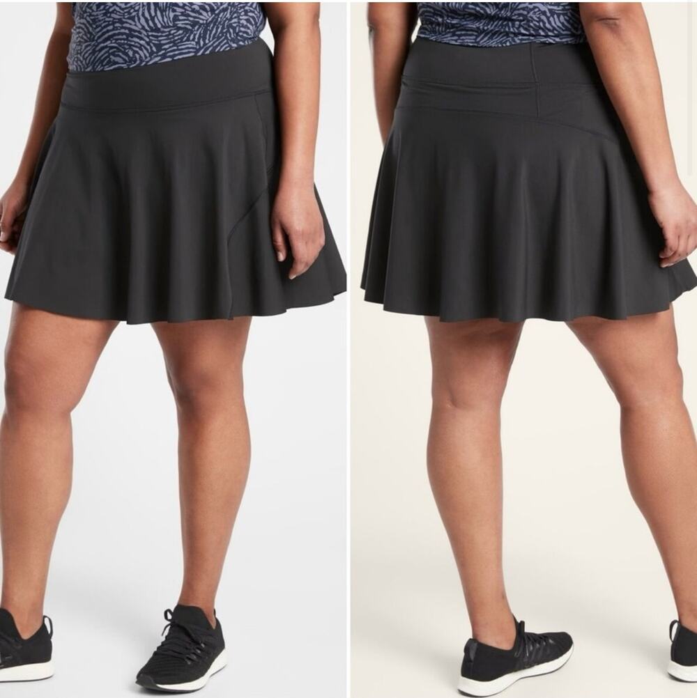 Athleta Skort Womens 3X Black Ace Tennis Golf Athletic Pull On Sporty Comfort